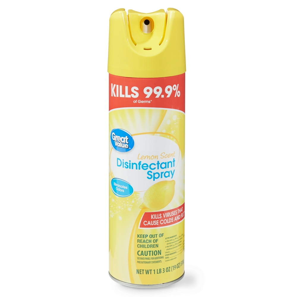 Great Value Lemon Scent Disinfectant Spray, 19 Oz.