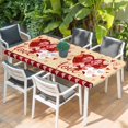 thumbnail image 2 of Happy Valentine's Day Table Cloths for 3 Foot Rectangle Tables, Yellow Love Hearts Romantic Patio Waterproof Elastic Fitted Tablecloths, Washable Rectangular Table Cover for Camping, 2 of 8