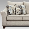 thumbnail image 3 of Gray Textured Fabric - Platinum Model Overstuffed Cushions High Foam Seat Flared Plastic Legs Made Easy To Assemble In Upholstery Design Comfortable Slightly -colored Graceful And Assembly, 3 of 6