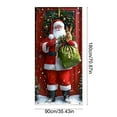 thumbnail image 3 of LmnLft Christmas Santa Claus Door Curtain, Holiday Front Door Decoration, Party Hanging Banner for Seasonal Home Decor, 3 of 6