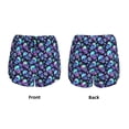 thumbnail image 3 of KLL Skull flower tie dye Pattern Shorts Women,Athletic Shorts High Waisted Running Shorts Pocket Sporty Short Gym Elastic Workout Shorts-Large, 3 of 7