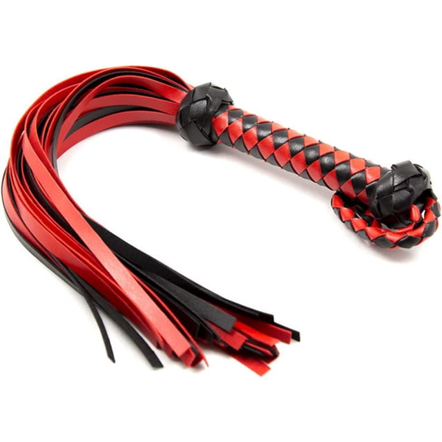 1 fusta roja para montar a caballo, fusta de cuero para montar a caballo, látigo para montar a caballo, látigo para caballo ecuestre para juego de caballos, mango de arnés, látigo para fiesta, Cosplay