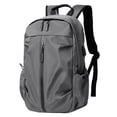 thumbnail image 2 of Mochila de viaje para portátil con puerto de carga USB, color gris, 2 of 9