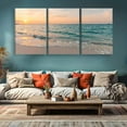 thumbnail image 4 of 3 Pcs Summer Beach Wall Art Decor, Sunset Seaside Canvas Painting Posters,Nature Sea Ocean Pictures for Living Room Bedroom Home Decoration, 4 of 6