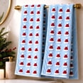 thumbnail image 6 of PYURTEP Christmas Hand Towels, 2 Pcs Soft Absorbent Holiday Kitchen Towels, Decorative Hand Towel for Christmas Bathroom Kitchen, 23.6 x 15.8 inch, 6 of 8