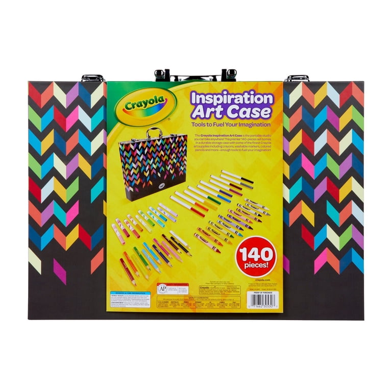 2 pack) Crayola Assorted Zigzag Inspiration Art Case, 140 Piece