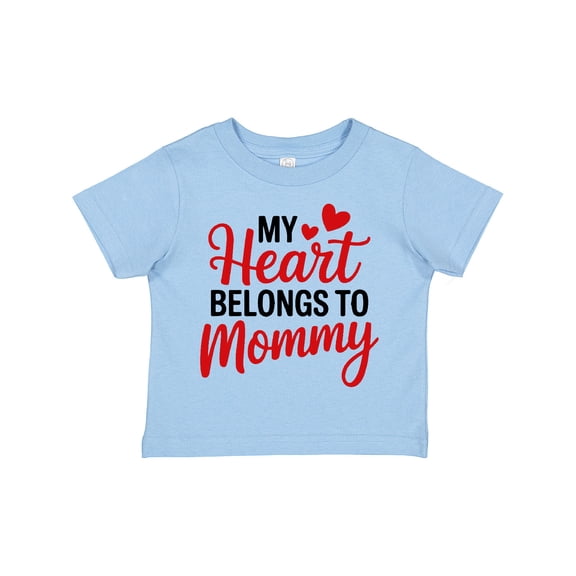 Inktastic My Heart Belongs to Mommy with Red Hearts Boys or Girls Toddler T-Shirt