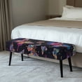 thumbnail image 2 of Psesaysky Galaxy Butterfly Print Seat Cushion Protector, Tight Fit Rectangle Bench Seat Cover Elastic Polyester Spandex Bench Covers for Dining Room, 2 of 9
