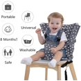 thumbnail image 5 of Asiento para trona de viaje portátil Easy Seat (gris), asiento para niños pequeños ajustable, seguro y lavable, tela cómoda, cabe en su bolso, 5 of 5