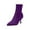Purple, variant on Quaouag Stretch Pointed Toe Sock Booties Mid-Calf Ankle Boot Stiletto Heel Boots for Women