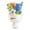 White, variant on Elegant Floral Bouquet Bubble Machine Portable Handheld Blower for Weddings and Events with 50ml Solution Pink