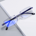 thumbnail image 4 of Gafas para miopía con borde recortado y acabado Blue Light para hombres y mujeres, gafas ópticas de negocios con borde recortado de 0 a 600 grados, 4 of 5