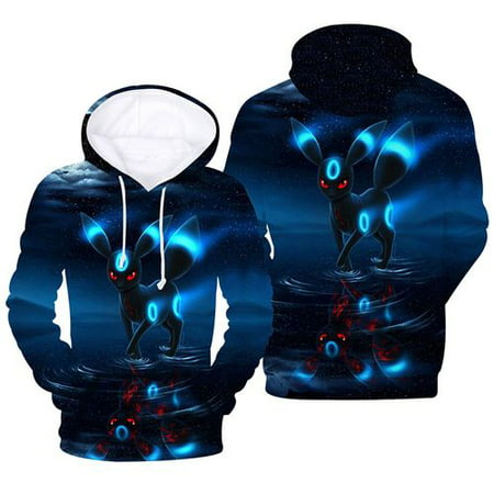 TURNTABLE LAB 1 PCS Unisex 3D Printed Hooded Sweatshirt Casual Pullover Hoodie with Big Pockets -- Red Eyed