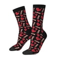 thumbnail image 1 of Fotbe Heart Calcetas Largas con Estampado para Hombre y Mujer – Calcetas de Compresión Transpirables y Elásticas, Viajar y Uso Diario Talla 5-11, 1 of 6