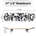 thumbnail image 2 of eVita 31 Inch Complete Skateboard with PU Wheels, Wood 7 Layer Canadian Maple Trick Board for Boys Girls Youth Teens Gift for Beginners, 2 of 9