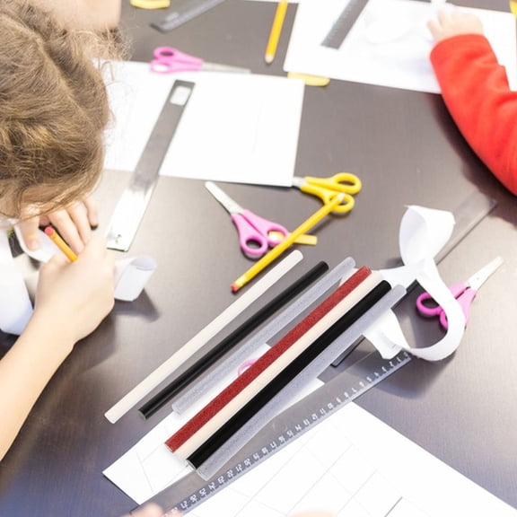 WASHWEPE 30Pcs Glitter Glue Sticks for Crafting Hot Melt Adhesive Mini Size Multi-Colored