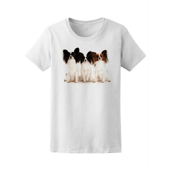 Papillon Puppy T-Shirt Women -Image by Shutterstock, Female x-Large