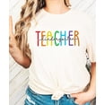 thumbnail image 6 of Kindergarten Teacher Shirt for Women Cute Rainbow Back to School Teacher Appreciation Graphic Tee Natural Shirt Adult Medium, 6 of 7