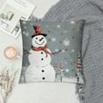 thumbnail image 2 of Nawypu  Winter Snow Throw Pillow Covers Snowman Tree Bullfinches Snowflake Christmas Square Pillow Cases for Decorative Cushion Bed Couch Sofa White, 2 of 5