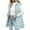 Light Blue, variant on Women's Solid Color Hooded Zip-up Cotton Vest Jacket Casual Coat Autumn and Winter Army Green L