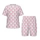 thumbnail image 1 of Fotbe Flamingo On Checkered Pijama Estampada de 2 Piezas para Niños – Ropa de Dormir de Manga Corta Cómoda para Niños y Niñas, Camiseta y Shorts de Algodón-Small, 1 of 6