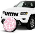 thumbnail image 3 of KAKALAD Pink cow print Spare Tire Cover Weatherproof Universal Vehicle Accessories 16 Inch, 3 of 7