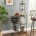thumbnail image 7 of JRHRXXY 5-Tier, 11-Bottle Freestanding Wine Rack with Glass Holder, Modern, 7 of 7