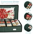 thumbnail image 6 of Hearth & Harbor Wrapping Paper Storage Container, Christmas Gift Wrap Storage Organizer with Interior Pockets - Fits Up to 22 Rolls of 40", Green, 6 of 6