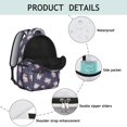 thumbnail image 4 of Pioneer Flower Floral Print Pattern Backpack for School, Cute School Bag with Adjustable Shoulder Straps and Padded Back, 15.3"x11"x7.1", 4 of 5