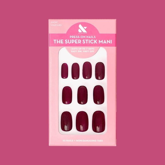 Olive & June Press On Tabs Round Short, Vineyard, 1.0 set