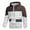 Coffee, variant on Unisex Hooded Workwear Jacket - Colorblock Sporty Casual Windproof Zip-Up, Loose & Lightweight, Black, L