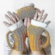 thumbnail image 2 of Funny 3d Beer Mug Knitted Glove Gift Cute Handmade Knitted Autumn Winter Gloves Retro Crochet Gloves, Beer Mug Socks, 2 of 5