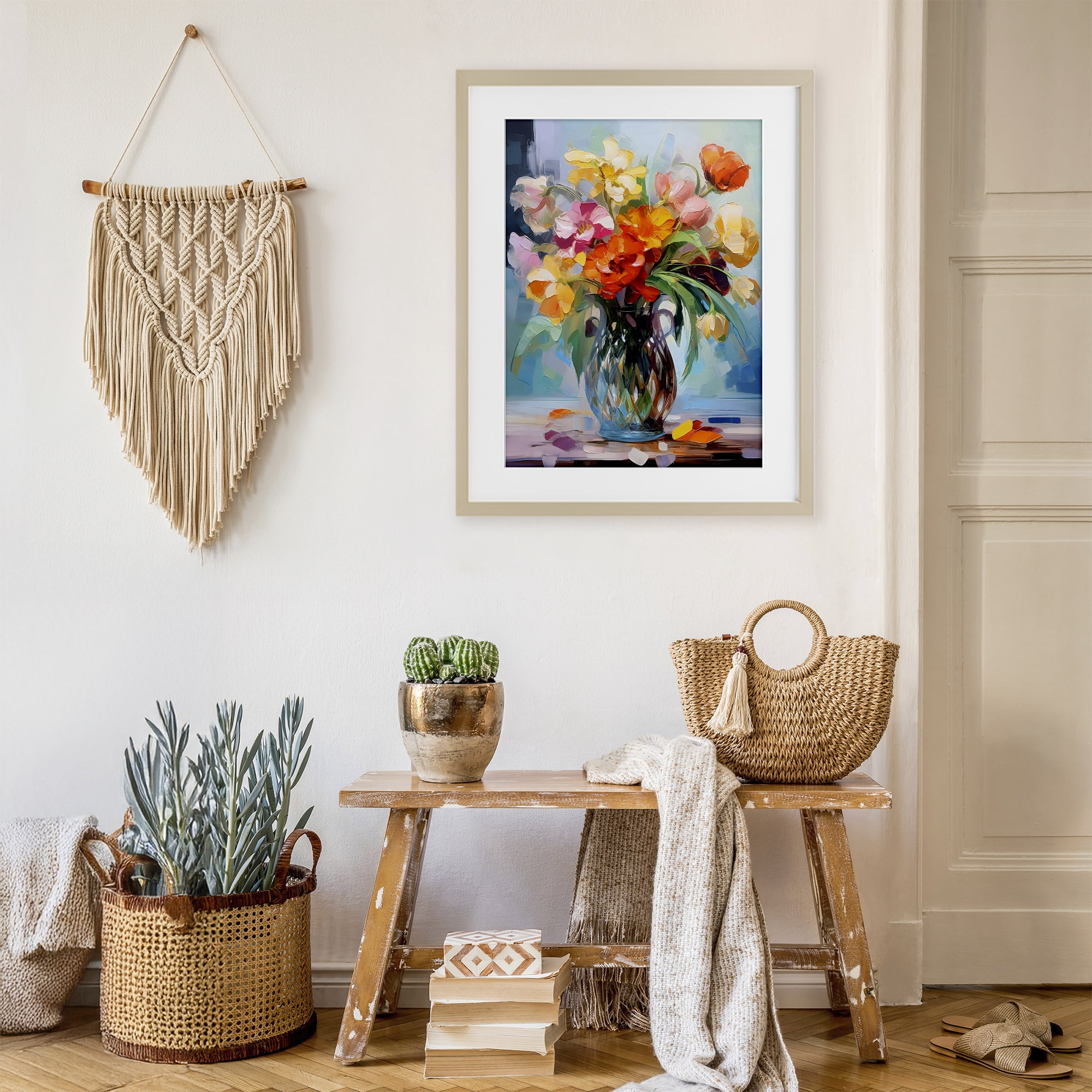 Stupell Industries Dreamy Bouquet of Vibrant Blooms Birch Framed Print Under Glass, design by Creative Studio