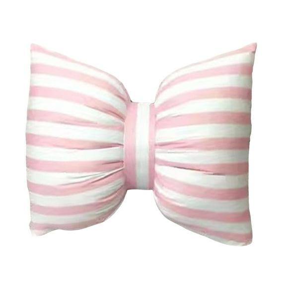 Binwennn Handmade Striped Bow Pillow Bow Pillow Washable Car Neck Pillow Sofa Waist Pillow Cushion Celestial Pillowcase Satin Pillowcase Morning Glamour Toddler Pillows Body Pillowcase Anime Beauty of