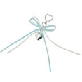 thumbnail image 5 of Unique Bargains 1 Pc Handbag Charms Keychains PU Bow Bag Accessories White Blue, 5 of 5