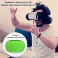 thumbnail image 3 of Cubierta de auriculares de silicona VR Auriculares Anti-Scray Auriculares Protector Flexible Almacenamiento Shell Gamers Regalos Reemplazo para Oculus Quest 2 Green Kearding EL005809-04, 3 of 7