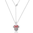 thumbnail image 2 of Disney Minnie Mouse Necklace for Women Official License, 16"+3" Pave Clear Crystal Minnie Necklace with Red Bow, Jewelry, 2 of 6