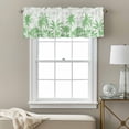 thumbnail image 3 of Summer Tropical Plants Valance Curtain Palm Trees Green Plants Texture Window Valances Rod Pocket Short Curtains Window Treatments for Kitchen Bedroom Bathroom Laundry 54" x 18", 3 of 9