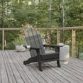 thumbnail image 2 of Flash Furniture Newport Adirondack Chair with Cup Holder, Weather Resistant HDPE Adirondack Chair in Gray, 2 of 12