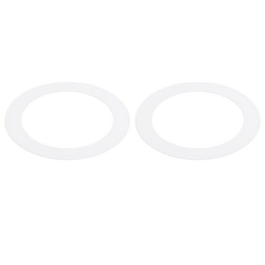 Uxcell 7.28" OD 5.71" ID Metal Goof Trim Ring, White 2Pcs