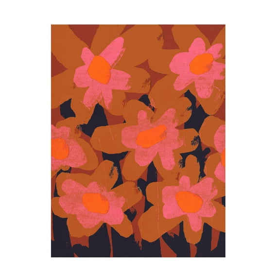 Canvas Wall Art - Treechild 'Giant Flowers' Wall Art for Living Room, Bedroom, or Office D?cor by Trademark Fine Art - 14 x 19 Inches