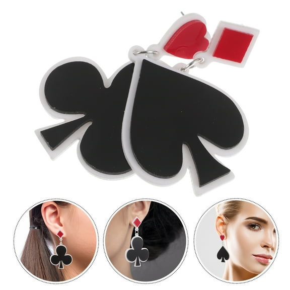 EXHUMKY 1 Pair Large Flower Earrings with Heart and , Trendy Fashion Statement Jewelry for Women