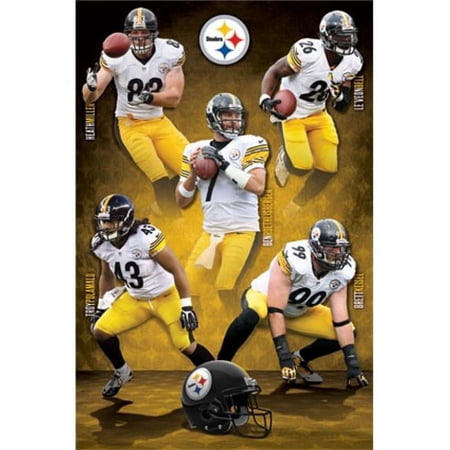 Posterazzi Pittsburgh Steelers – Team 14 Poster Print – 24 x 36 in.