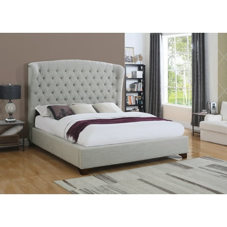 Best Quality Furniture Wingback Upholstered Bed, Multiple Colors, Multiple