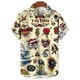 thumbnail image 2 of Camisa con estampado 3D de temática de humanidades para hombre y mujer, informal, de manga corta, con solapa y botones, camiseta de gran tamaño para hombre, 2 of 5