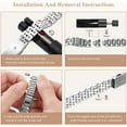 thumbnail image 4 of XIHAMA Slim Stainless Steel Band Compatible for Apple Watch 38mm 40mm 41mm 44mm 45mm 42mm 49mm for Women,Adjustable Metal Band Compatible with iwatch Ultra Series 9 8 7 6 5 4 3 2 1 SE All Models, 4 of 9
