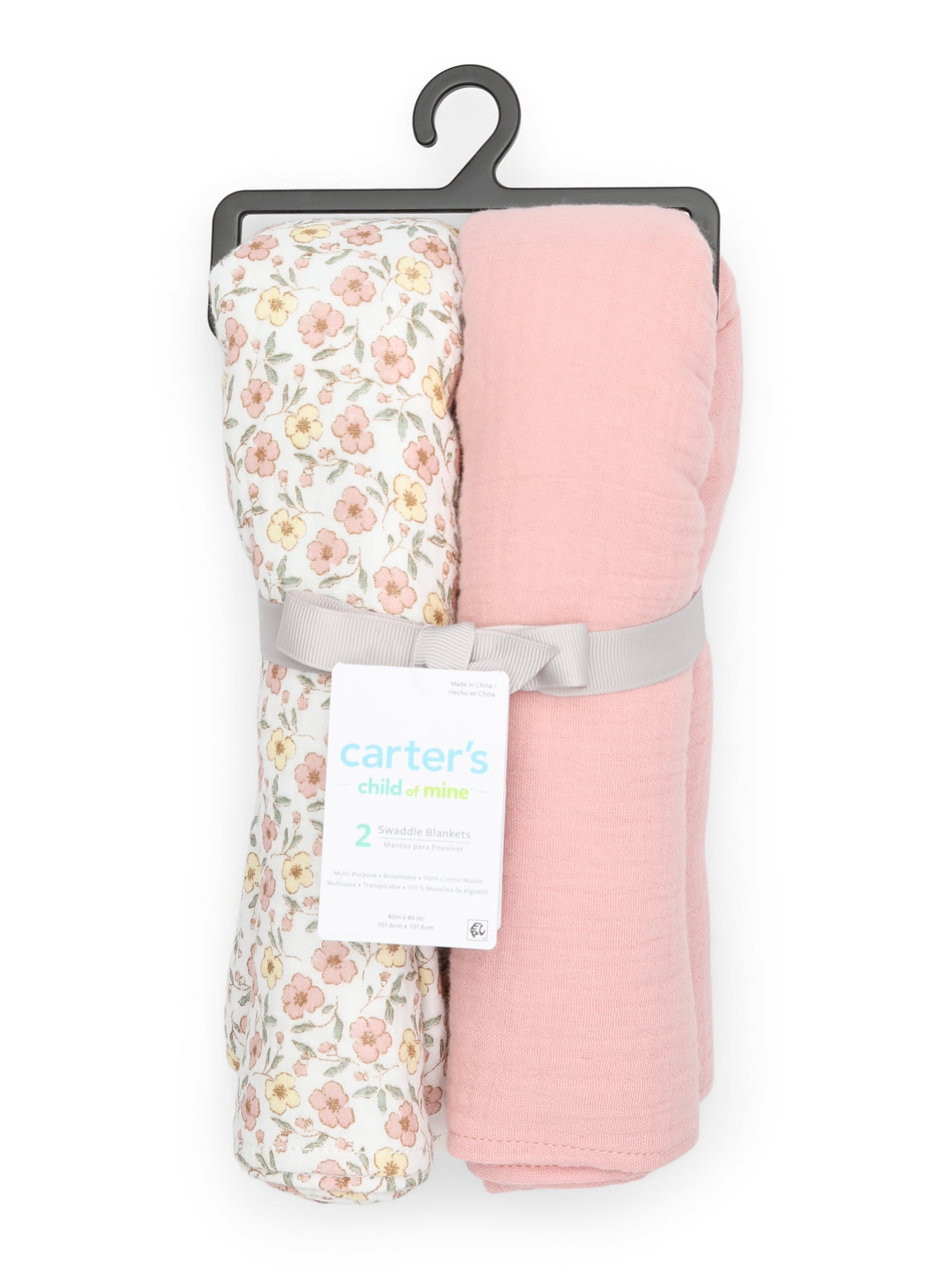 Carter's Child of Mine Baby Swaddle Blanket, 2-Pack, Sizes One Size