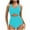 Sky Blue, variant on TTUHYWXI Swim Suits for Women 2025 Crisscross Front High Waisted Swim Dress Cutout Front (Green, L)