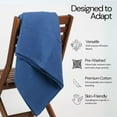 thumbnail image 3 of Queen 100% Cotton 4 Layered Blanket [Navy Blue], 410017, 3 of 15