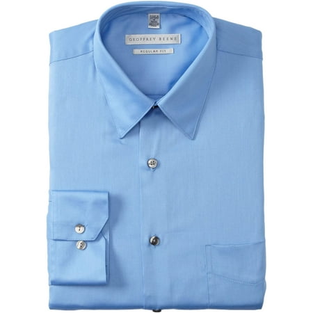Geoffrey Beene Mens Regular Fit Sateen Solid Dress Shirt | Walmart Canada